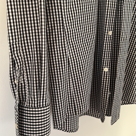Hugo Boss Black and White Check Dress Shirt - Picture 3 of 5